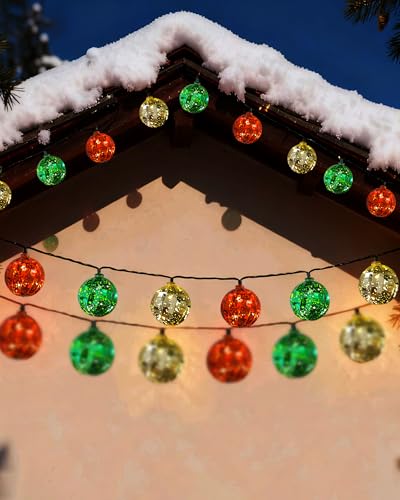 Christmas Lights Battery Operated 22FT 20 LED Globe Christmas Tree Lights with 8 Modes & Timer (20 Count)
