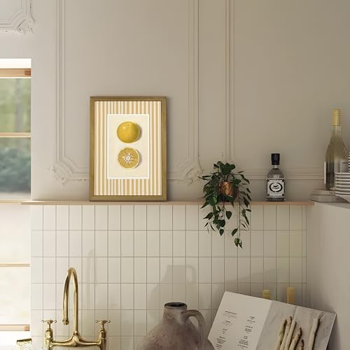 Yellow Lemon Canvas Wall Art Framed