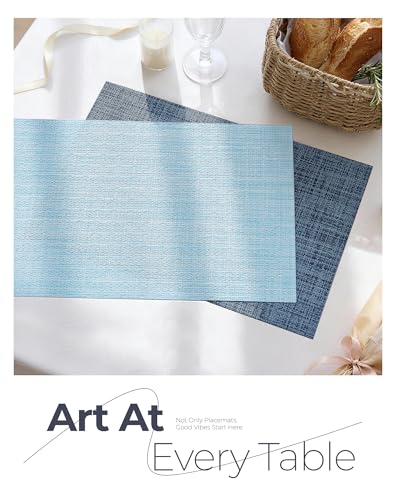 Deep Navy Woven Placemats Set of 8 (3 Count)