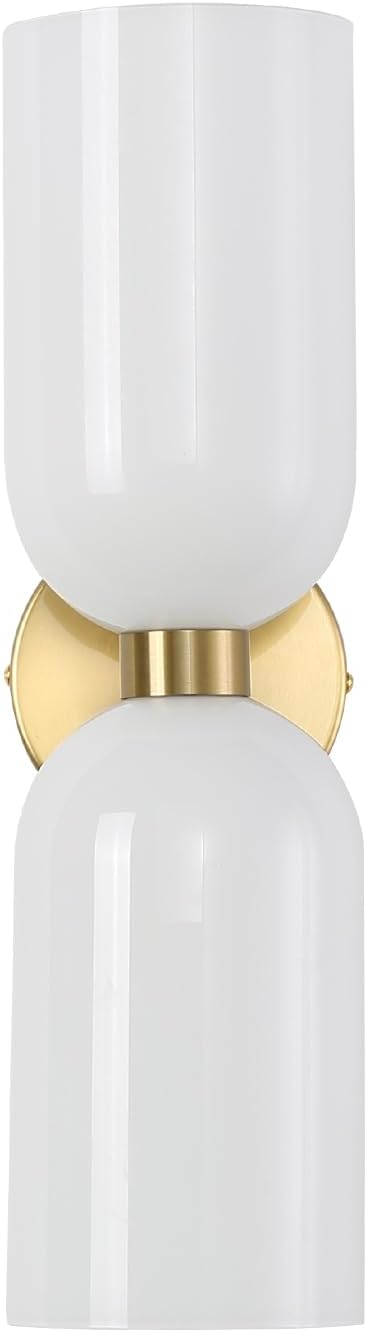 Minimalist 2-Light Gold Wall Sconces