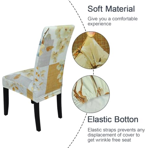 Pattern Chair Covers for Dining Room Set of 6