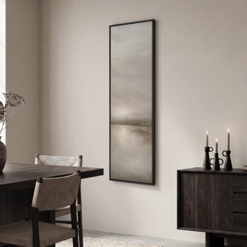 Large Framed Neutral Landscape Abstract Wall Art