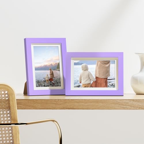 5x7 Picture Frames Set of 9 for Wall or Tabletop Display (9 Count)