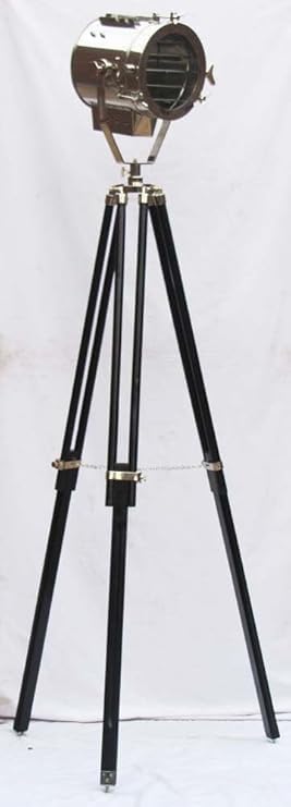 Decorative Spotlight Lamp Floor Retro Studio Tripod Searchlight Lamp Electric