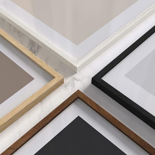 9x12 Walnut Oak Wood Picture Frames Set of 15