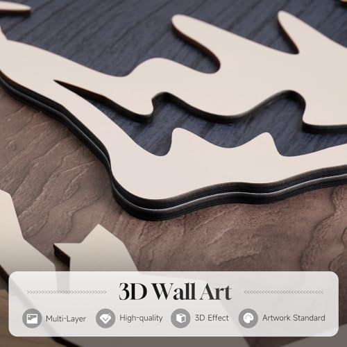Framed 3D Wood Mountain Wall Art (3 Count)