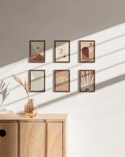 4x6 Walnut Oak Wood Photo Frame Set of 25