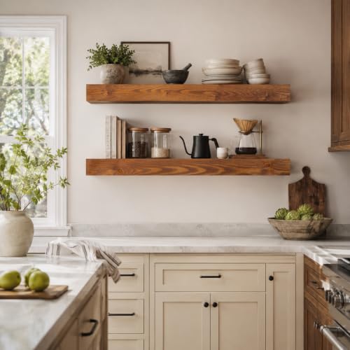 Floating Shelves 3 inch Thick for Wall Set of 2