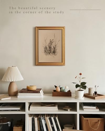 Vintage Gold Framed Wall Art for Living Room
