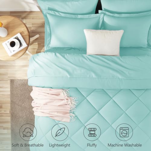 King Size Comforter Set Spa Blue