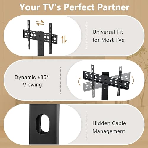 TV Stand with Mount and Power Outlets