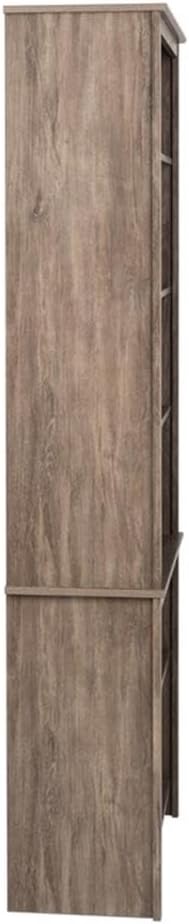 Prepac Sonoma Tall 6-Tier Bookcase 80"H with 2 Adjustable Shelves, Drifted Gray Storage Cabinet, Modern Display Cabinet, Bookshelf with Storage Shelves for Home Office, Living Room, Bedroom Organizer