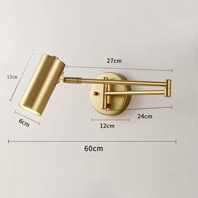 Swing Arm Wall Sconce Adjustable Wall Mount Reading Light Headboard Lamp