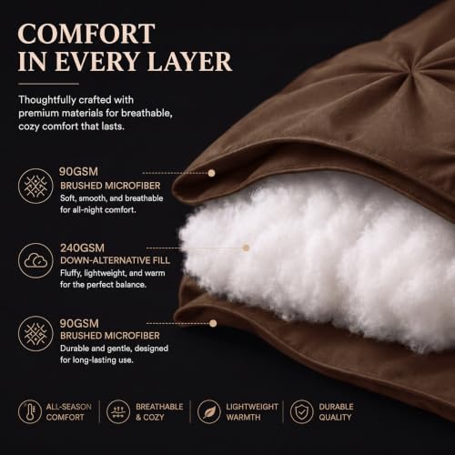 Twin Comforter Set Brown