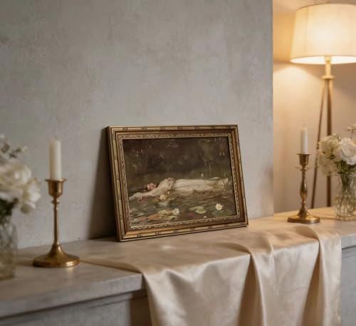 Vintage Gold Framed Ophelia Wall Art
