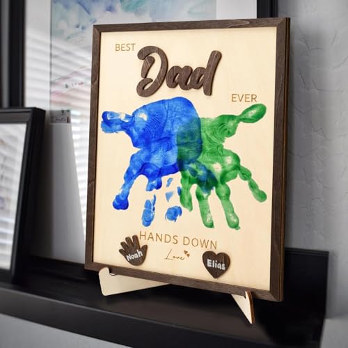 Wooden Handprint Keepsake Plaque for Families