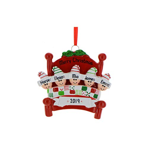 Bedtime Family of 5 Ornament 2026 Personalized Family Christmas Ornaments 2026