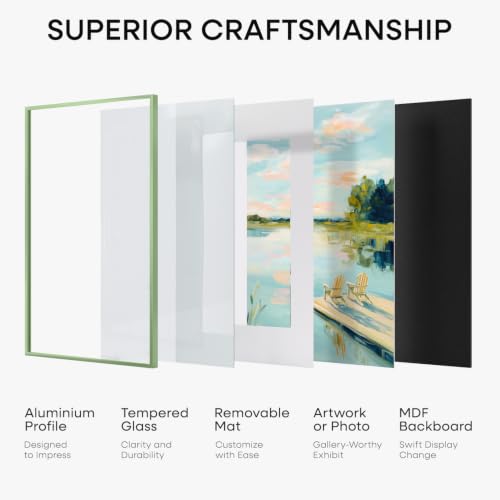 12x36 Green Picture Frame