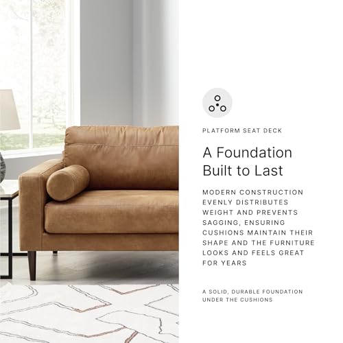 Telora Faux Leather 3 Seater Sofa Couch