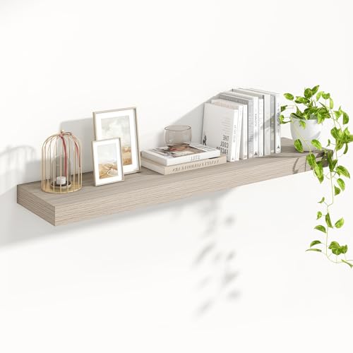 Floating Shelves 47.2" W x 10.3" D Grey Set of 1