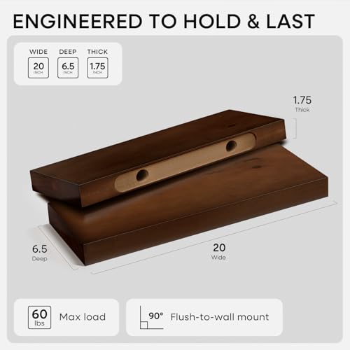 20 Inch Floating Shelves (4 Count)