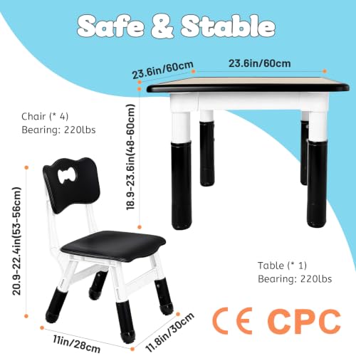 Kids Table and 4 Chairs Set