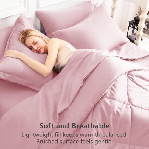King Size Comforter Set Pink