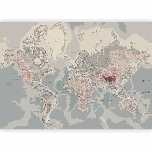 Wall Mural World Map 79x55 in (30.13 Sq Ft)