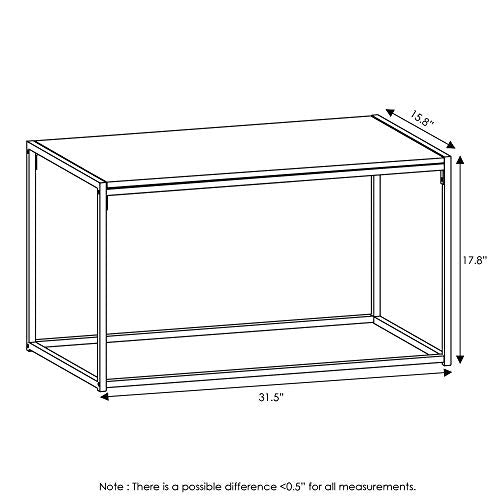 CAMNUS Metal Frame Modern Coffee Table
