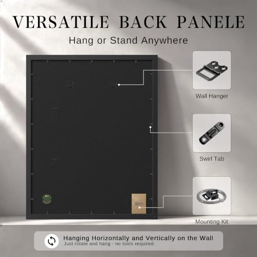 22x28 Frame Black Wood Poster Frame for Wall Display