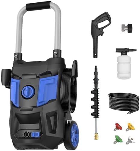 Pressure Washer -4800PSI Power Washer with Foam Cannon, High Pressure Cleaning Machine with 4 Connect Nozzles for Cars/Patio/Driveways/Home Cleaning