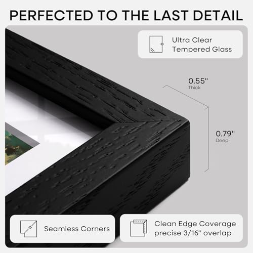 4x6 Black Oak Picture Frame