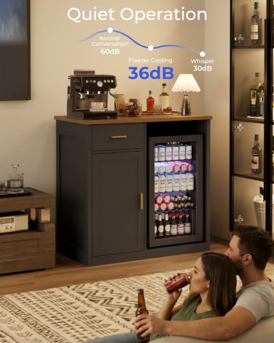 39" Coffee Bar Cabinet with Fridge
