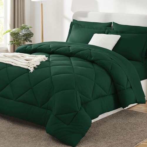 Super King Comforter Set Emerald Green