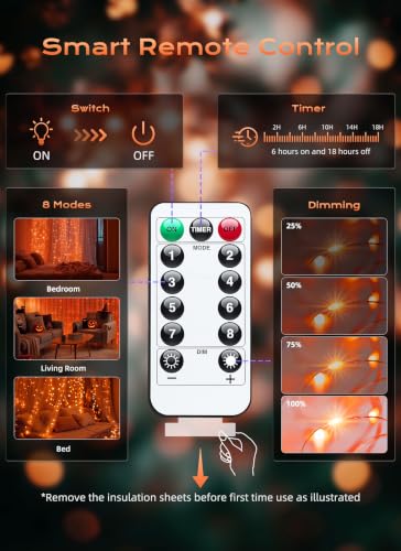 300 LED Fairy Curtain Lights