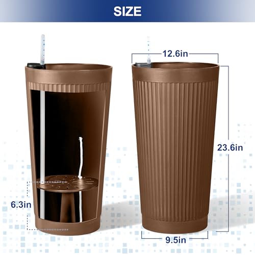 Self Watering Tall Planters Set of 2 (2 Count)