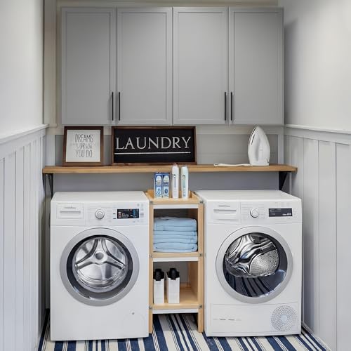 59" Wall Cabinets for Laundry Room with Adjustable Shelf (2 Count)