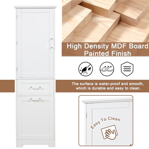 Bathroom Cabinet with Drawers and Doors