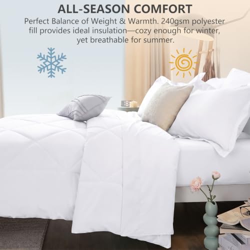 King Size Comforter Set White