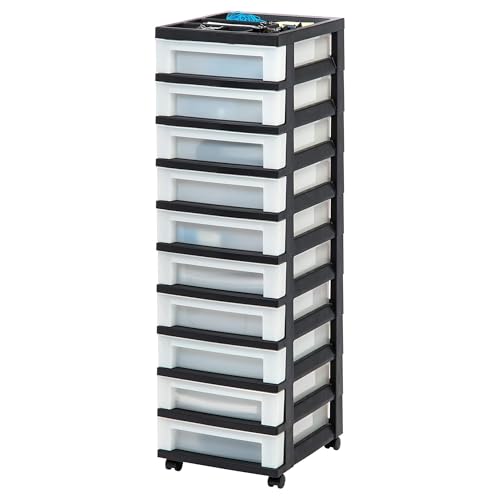 Plastic Drawer Storage Organizer Rolling Cart (2 Count)