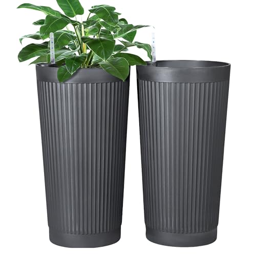 Self Watering Tall Planters Set of 2 (2 Count)