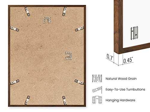 16x24 Walnut Oak Frame Set of 4
