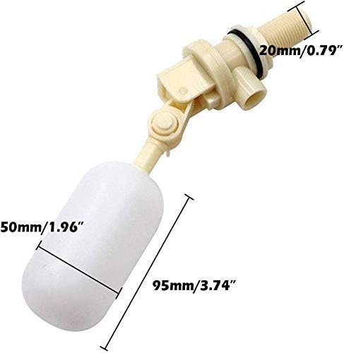 3 Pack Float Valve with Adjustable Arm Stable Water Float Valve Shut Off 1/2" Float Ball Valve for Horse Cattle Goat Pig Dog