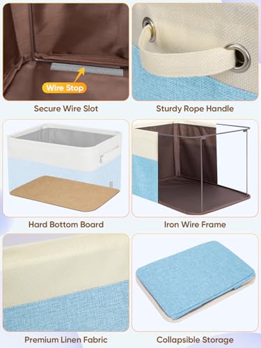 4 Pack Fabric Closet Storage Bins for Shelves (4 Count)