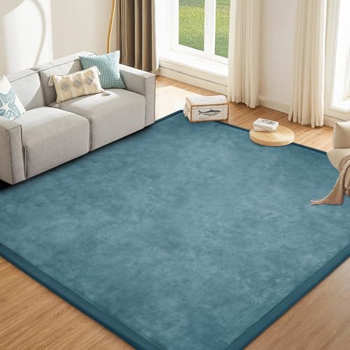 Baby Play Mat for Floor Nursery Rug Muscle Mat Area Rug Playroom Rug 79"x110" Playpen Mat Elastic Foam 1.3" Thick Crawling Mat for Babies