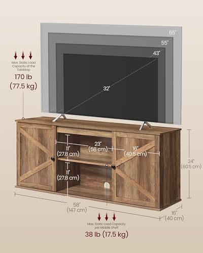 Farmhouse TV Stand for 65'' TV