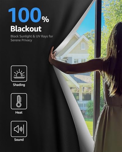 Blackout Curtains for Bedroom Portable 44"x48" Blackout Shades