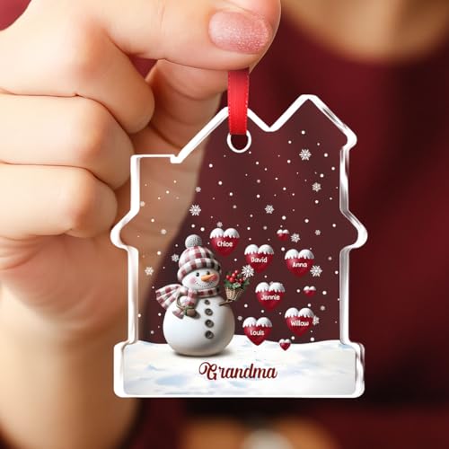 Happy Christmas Snowman Ornament