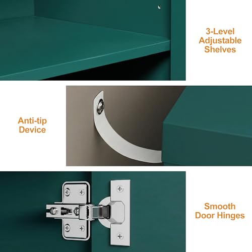 112'' Sideboard Buffet Cabinet with Storage