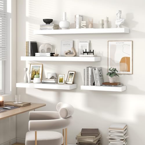 Floating Shelves 47.2" W x 10.3" D White Set of 1